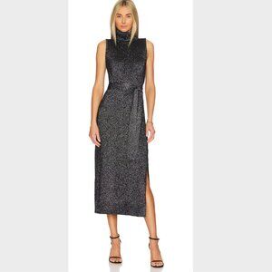 PAIGE Zoelle Dress in Black & Gunmetal NEW WITH TAGS Size: M